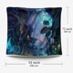 thumbnail image 5 of Tapiz de pared de casa del bosque, tapiz de seta de castillo de fantasía psicodélico, manta decorativa de pared, 230 x 180cm JM, 5 of 5