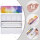 thumbnail image 4 of Paleta de acuarela vacía, caja de metal plegable, bandeja de acuarela colorida, 26 medias paletas vacías, 4 of 9