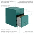 thumbnail image 3 of Space Solutions 18" Deep 2 Drawer Letter Width Vertical File Cabinet with Accessory Drawer, Teal, 3 of 18