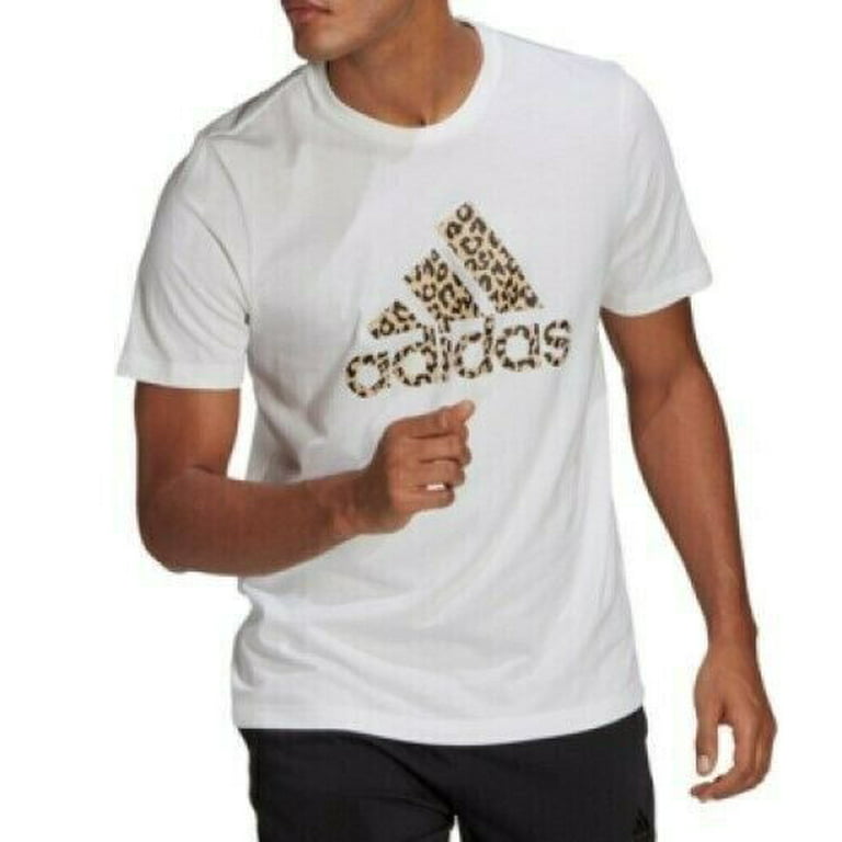 ADIDAS Men's Leopard Print Badge of Sport T-Shirt White Size L MSRP - Walmart.com