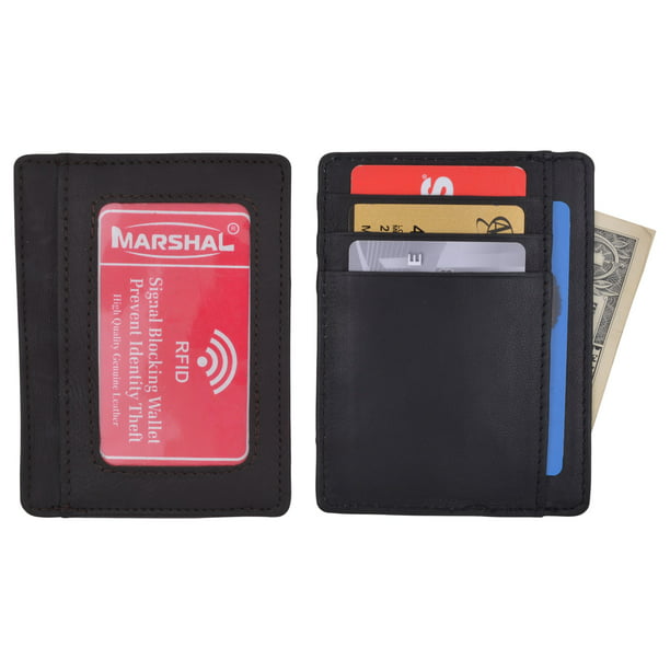 Marshal Wallet - Slim Wallet RFID Front Pocket Wallet Minimalist Secure ...