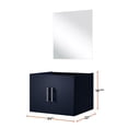 thumbnail image 3 of 24 in. Compatible Navy Blue Vanity | Bathroom Storage and Mirror Solution | Hassle-Free Assembly Experience, 3 of 5