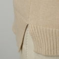 thumbnail image 6 of UJNDER Casual Sleeveless V Neck Ribbed Knit Sweater Vest for Women Split Pullover Blouse Khaki One Size, 6 of 7