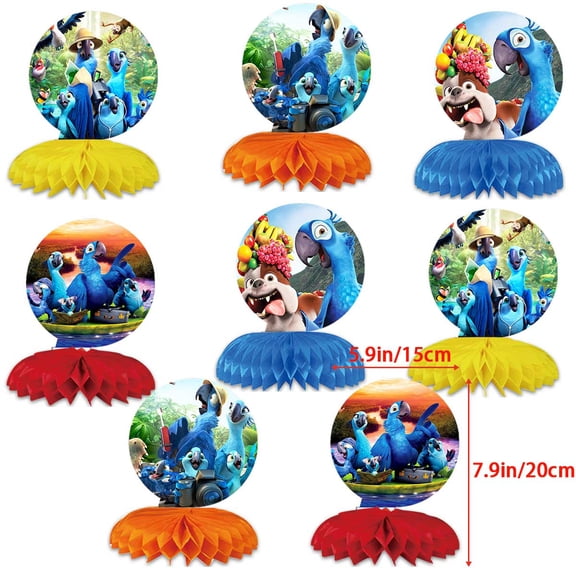 Rio Honeycomb Centerpieces Table Toppers Decorations for Birthday Party Decor Supplies