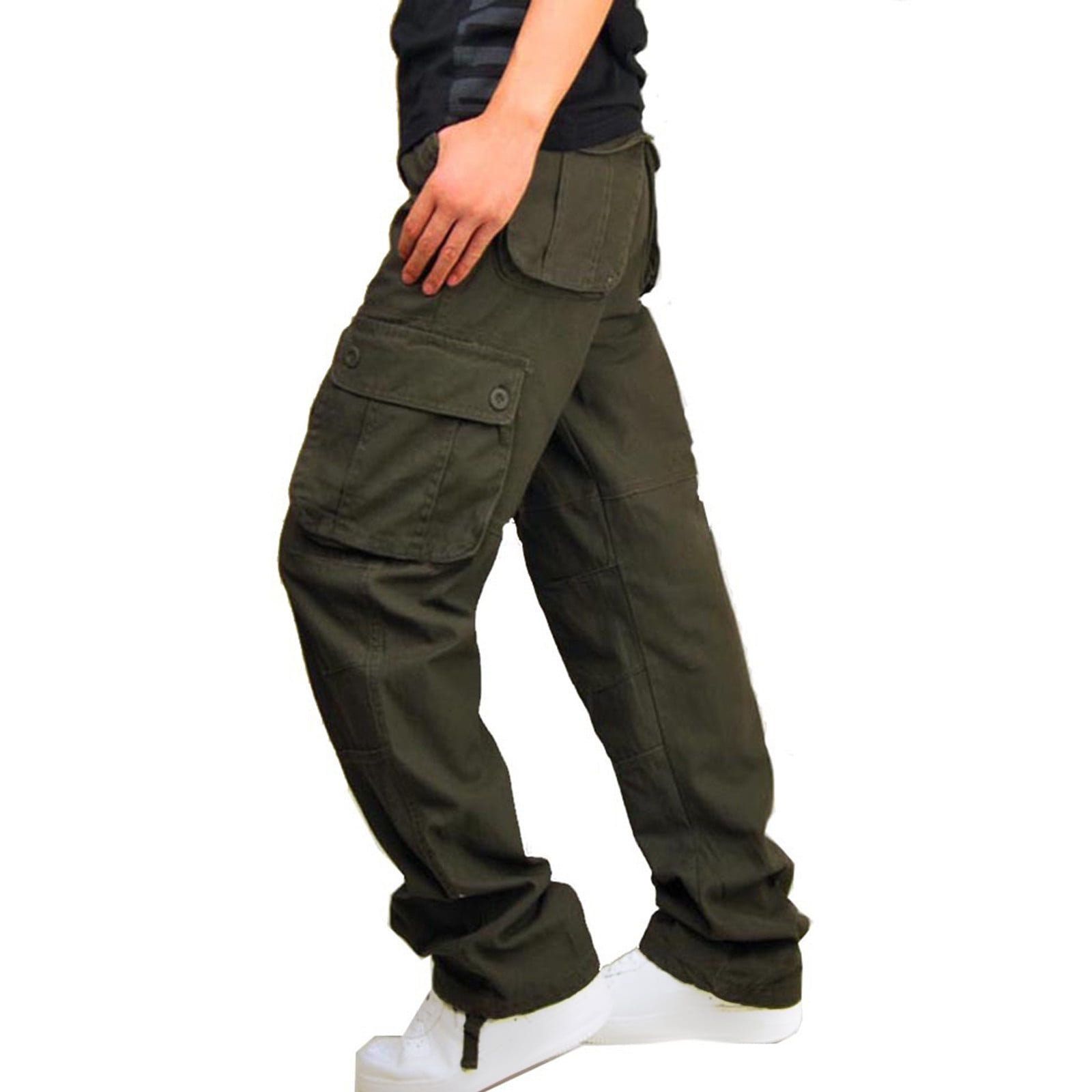 Cargo Pants for Men Fashion Cargo Casual Solid Loose Sport Pockets