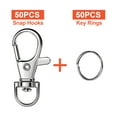 thumbnail image 2 of 100PCS Lobster Claw Clasps and Key Rings, Keychain Making Kit - 50PCS Keychain Clips and 50PCS Key Chain Ring, for Key Chains, Crafts, Lanyard, Key, Jewelry Making, 2 of 8