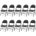 thumbnail image 1 of Costway 10 PCS Folding Padded Party Chairs with Metal Frame PVC Leather Stackable Chairs, 1 of 8