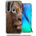 thumbnail image 1 of MUNDAZE For Motorola Moto G Stylus Lion Face Nosed Design Double Layer Phone Case Cover, 1 of 2