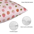 thumbnail image 3 of Wukai Hand Drawn Strawberry Premium Polyester Fleece Pillow Covers with Hidden Zipper Closure,Luxuriously Soft and Durable-20"x20", 3 of 7