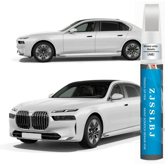 Mineral White Metallic(A96) Touch Up Paint for BMW, Car Paint Pen Scratch Repair Two-In-One Touch Up Paint, Premium Car Scratch Remover for Deep Scratches