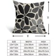 thumbnail image 5 of Black Grey Gray Pillow Covers 20x20 Set of 2 Geometric Art Flower Print Decorative Outdoor Pillowcases Modern Abstract Floral Farmhouse Throw Cushion Case Decor for Couch Sofa Bed, 5 of 6