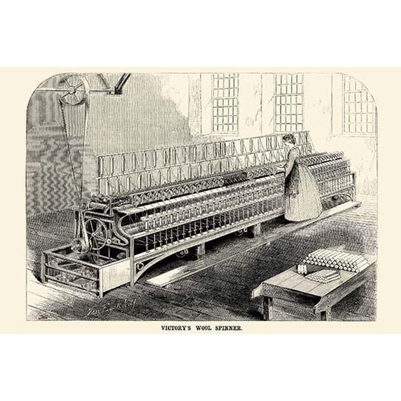 Victory's Wool Spinner- Fine Art Canvas Print (20" x 30")