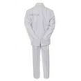 thumbnail image 5 of 5-7pc White Baby Kid Boy Christening Satin Formal Tuxedo Suits Cross Hat Stole, 5 of 5