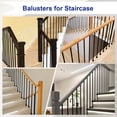 thumbnail image 3 of Sidasu 15 Pack Iron Balusters Square Hollow Stair Spindles 1/2" Metal Balusters with Iron Baluster Swivel Shoes for Staircase, 3 of 6