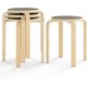 thumbnail image 1 of Songqin Stackable Bentwood Stools Set of 4, 18-Inch Height Backless Counter Chairs with Round Top, Anti-Slip Felt Pad, Portable School Stool for Dining Room, Kitchen, Classroom (Birch+Black), 1 of 18