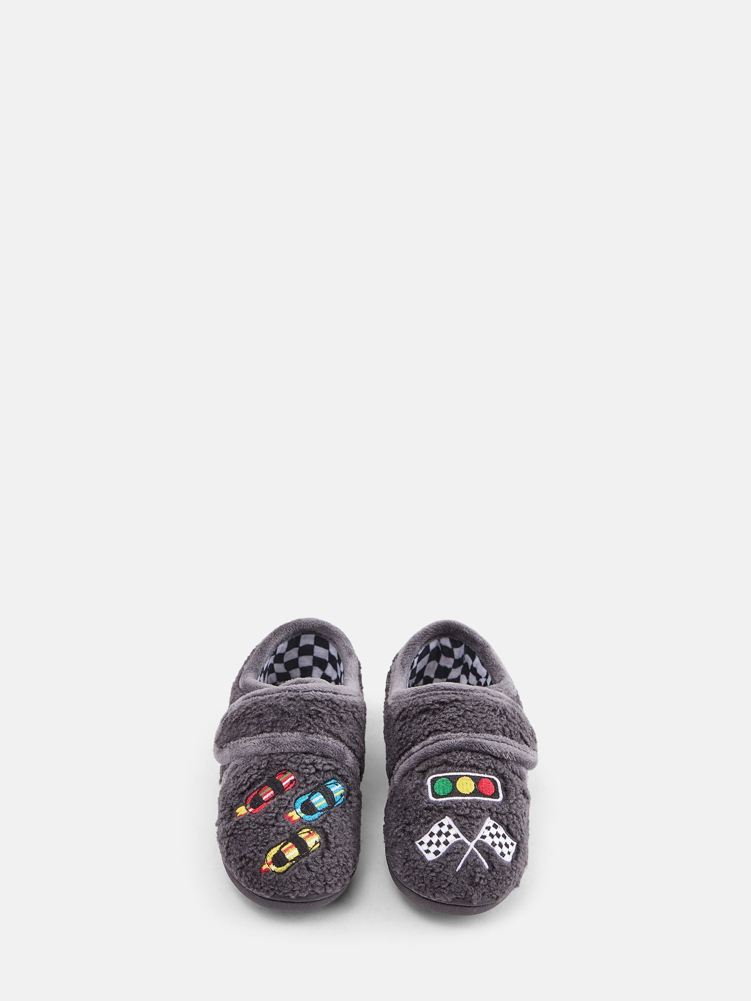 Wonder Nation Baby and Toddler Boys Embroidered Slippers