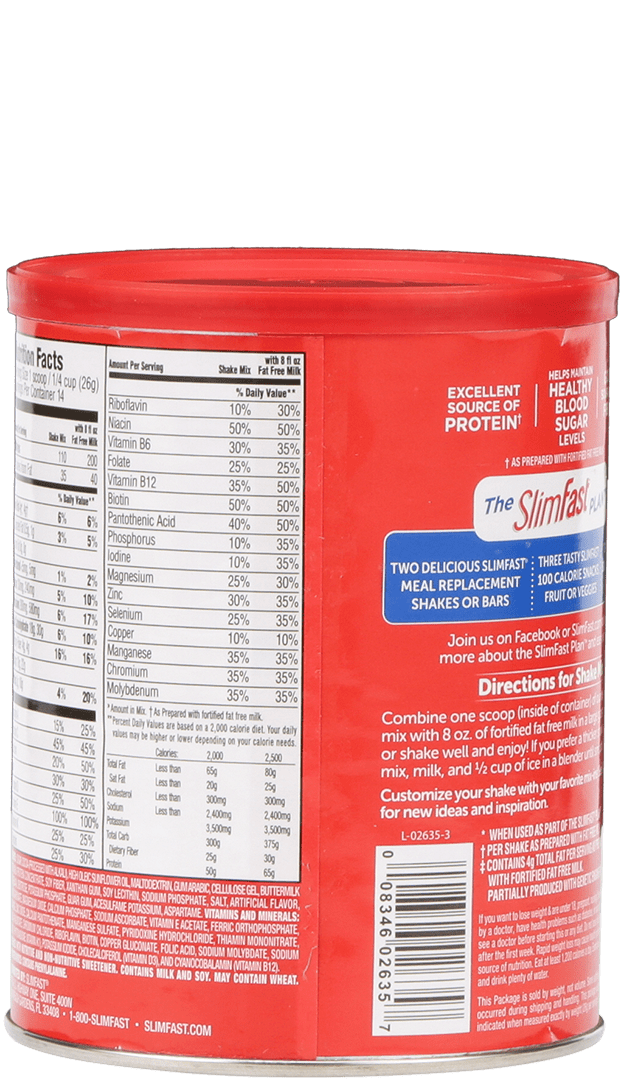 Buy SlimFast Original Meal Replacement Shake Mix, Rich Chocolate Royale