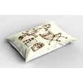 thumbnail image 2 of Ambesonne Movie Theater Pillow Sham 2 Pack, Vintage Set, 36"x20", Beige Brown, 2 of 3