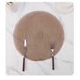 thumbnail image 6 of ROSOZ Linen Blend Round Woven Placemats Heatproof Non Slip Coasters for Table Setting Home Kitchen Dining Accessories, 6 of 6