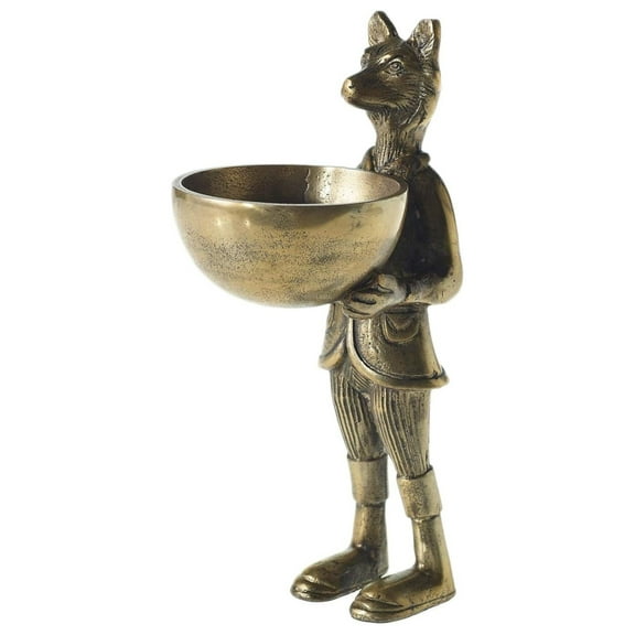 Eric and Eloise Collection 12-inch Brass Figurine with Bowl,