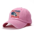 thumbnail image 4 of BODOAO USA 250 Years Baseball Cap 1776-2026, Statue of Liberty America 250th Anniversary Independence Day Patriotic Vintage Washed Cotton Adjustable USA Flag Dad Hat Pink, 4 of 4