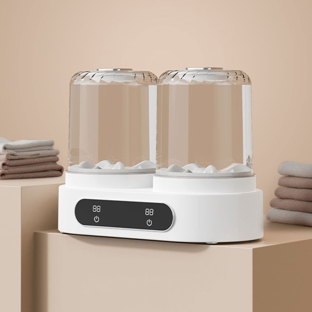 Zeiwohndc Mini Portable Twin Tub Washing Machine For Underwear Socks Bucket Laundry