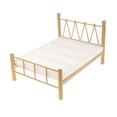 thumbnail image 1 of Conjunto de muebles y accesorios para el hogar para dormitorio de muñeca Blythe a escala 1/16 Cama doble Gold, 1 of 9