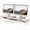 Oak, variant on Acrylic Monitor Stand Riser, 42.5 Inches Dual Monitor Stand with Metal Storage, 2 Tier Acrylic Computer Riser for Desk, Clear Laptop Stand for PC, Laptop, Printer, TV, White