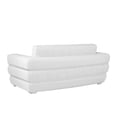 thumbnail image 3 of 75" White Italian Leather Plush Density Solid Color Love Seat, 3 of 5