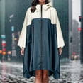 thumbnail image 2 of Lightweight Rain Poncho Jacket Coat For Women With Hood And Secure Pockets, 2 of 6