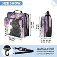 thumbnail image 3 of Purple Fox Printed Zipper Binder with Handle&Shoulder Strap 2 inch 3 Ring 500+300 Sheet Capacity File Folder Organizer, 3 of 8