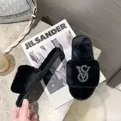 Zapatillas de algodón peludas para mujer, calzado cálido para el hogar, zapatillas de diamantes brillantes, zapatos ligeros de moda para exteriores, otoño e invierno, nuevo