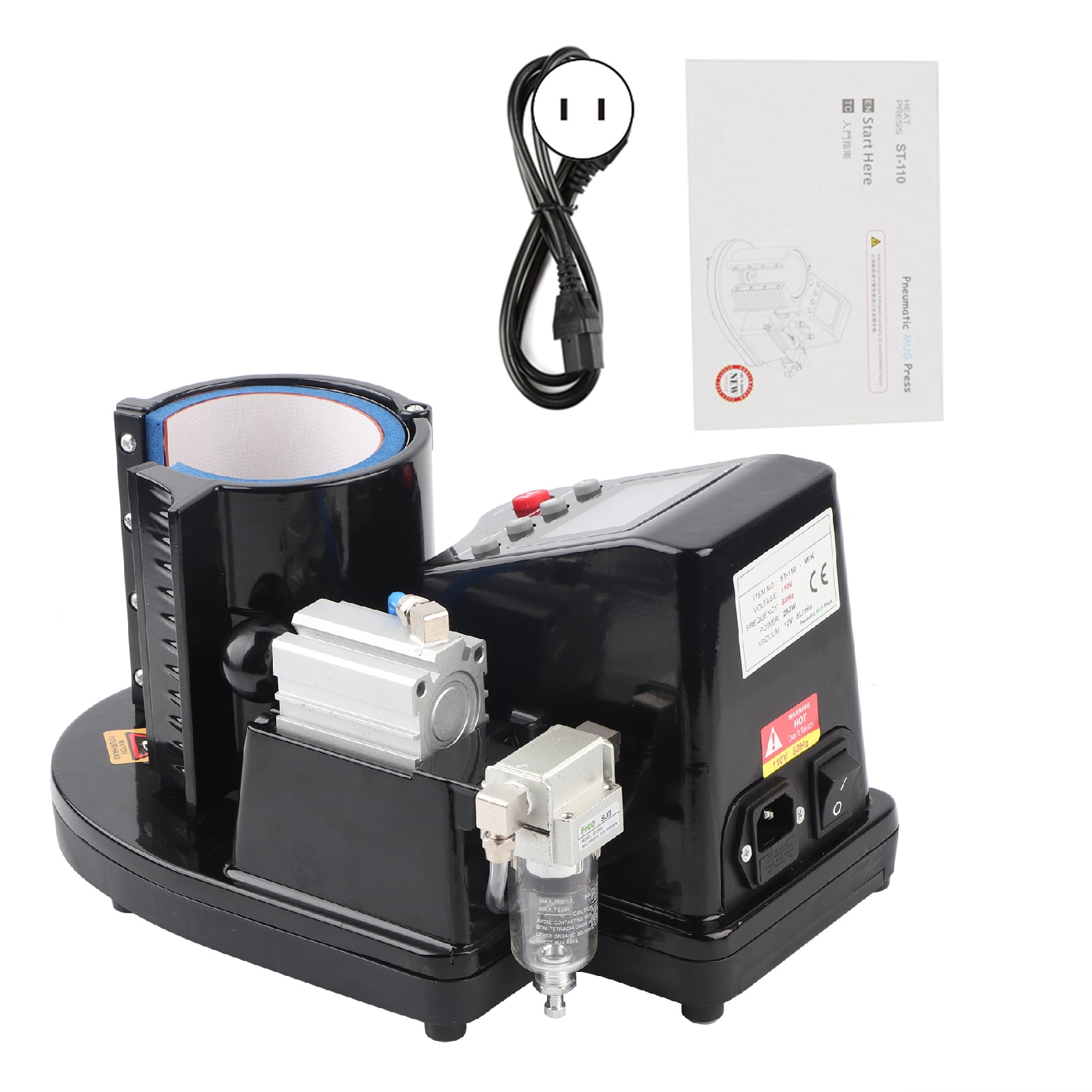 ST-110 110V Pneumatic Auto Mug Transfer Sublimation Heat Press Machine HOT 