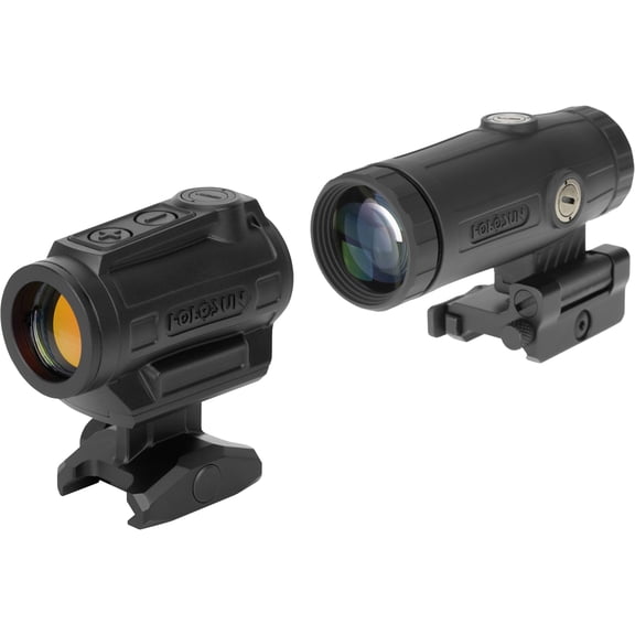 Holosun ARO Combo Red Dot Sight Red 2 MOA Dot with Picatinny Mount and HM3X Magnifier Matte Black