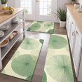 thumbnail image 2 of Green Tie Dye Overlay Pattern Kitchen Rugs Sets Of 3,Kitchen Runner Rugs Non Skid Washable,Decorative Kitchen Floor Mats for Kitchen,Sink,Laundry,17"x30"+ 17"x47" + 17"x59", 2 of 6