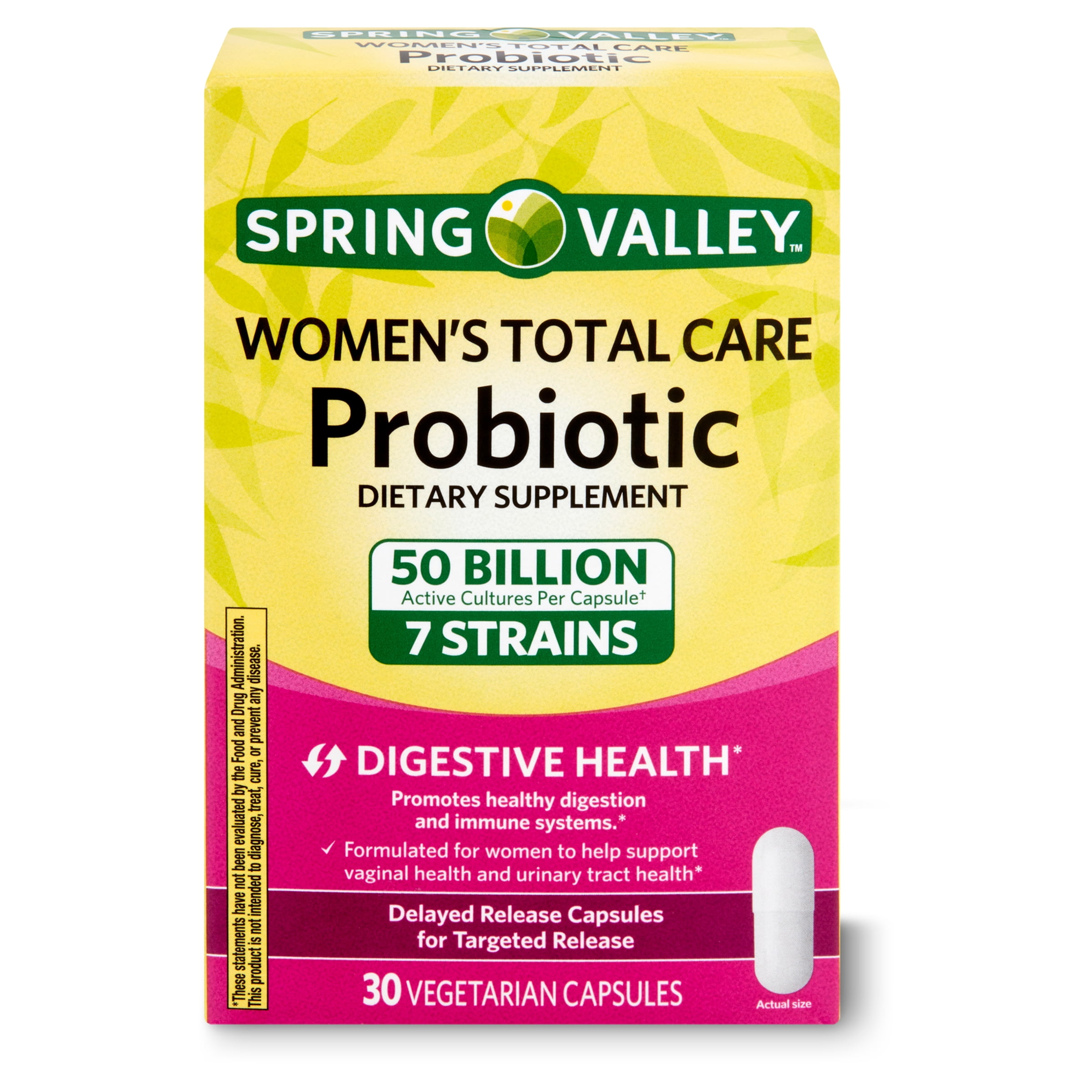 Spring Valley Women's Total Care Probiotic Dietary Supplement, 30 Count