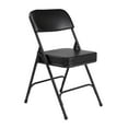 thumbnail image 3 of (2 Pack) NPS 3200 Series Premium 2" Vinyl Upholstered Double Hinge Folding Chair, Black, 3 of 8