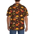 thumbnail image 3 of Honeii Thanksgiving Turkey for Men's Short-Sleeved Button-Up Collared Shirt Featuring A Pocket, Perfect for Beach Vacations, And Travel Adventures.-4X-Large, 3 of 5