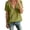 Green, variant on Womens Tops Short Sleeve Floral Lace Yoke Breathable Mesh Summer Tops,Yellow,L,Yellow,L
