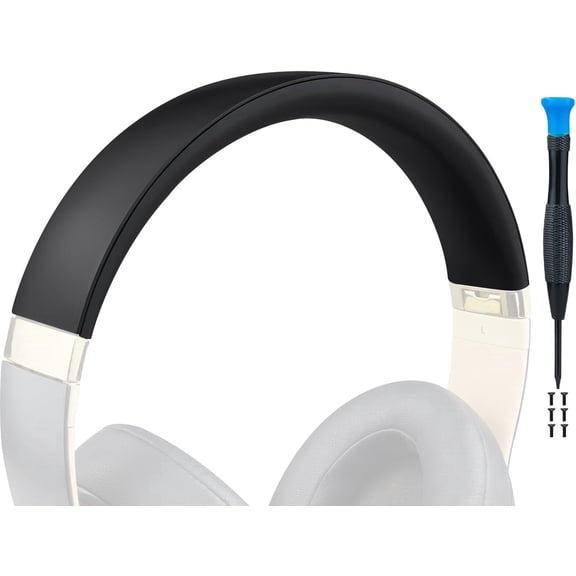 SOULWIT Replacement Headband Cover for Beats Studio Pro Noise Cancelling Headphones, Headstrap Pad Repair Part with Durable Silicone and Nylon - Black