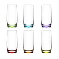 thumbnail image 5 of LAV Drinking Glasses Set of 6, Long Colorful Glass Tumbler, Great Glassware Set for Water and Beverages, 13 oz, 5 of 6