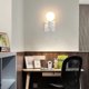 thumbnail image 4 of Humanoid Creative Indoor Wall Light, Contemporary and Retro Style Black Wall Lamp, E27 Candelabra Wall Lamp for Bedroom (White), 4 of 4