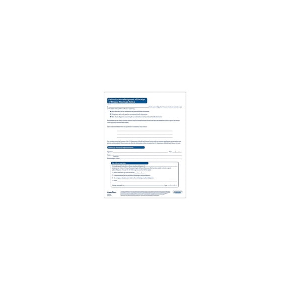ComplyRight Patient Acknowledgment of Receipt of Privacy Practices Notice (A1354)