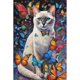 thumbnail image 1 of Pintura de diamante 5D DIY, taladro redondo completo, mariposa y gato, decoración del hogar, 40x60cm, 1 of 9