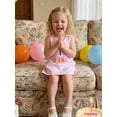 thumbnail image 5 of BemeyourBBs Toddler Girls Birthday Overalls Tank Dress 1st 2nd 3rd 4th Years Old Birthday Outfits Letter Cake Embroidered Sleeveless Casual Dress Baby Princess Party Dress Spring Fall Summer Clothes, 5 of 9