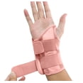 thumbnail image 3 of Muñequera para túnel carpiano mano derecha izquierda para hombres y mujeres, soporte para dormir durante la noche, férulas, estabilizador de brazo con (mano izquierda-rosa, (paquete de 1)), 3 of 5