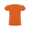thumbnail image 3 of Zaldita Kids Girls Solid Color Basic T-shirts Cotton Round Neck Short Sleeve Blouse Tee Tops Orange 6-7, 3 of 5