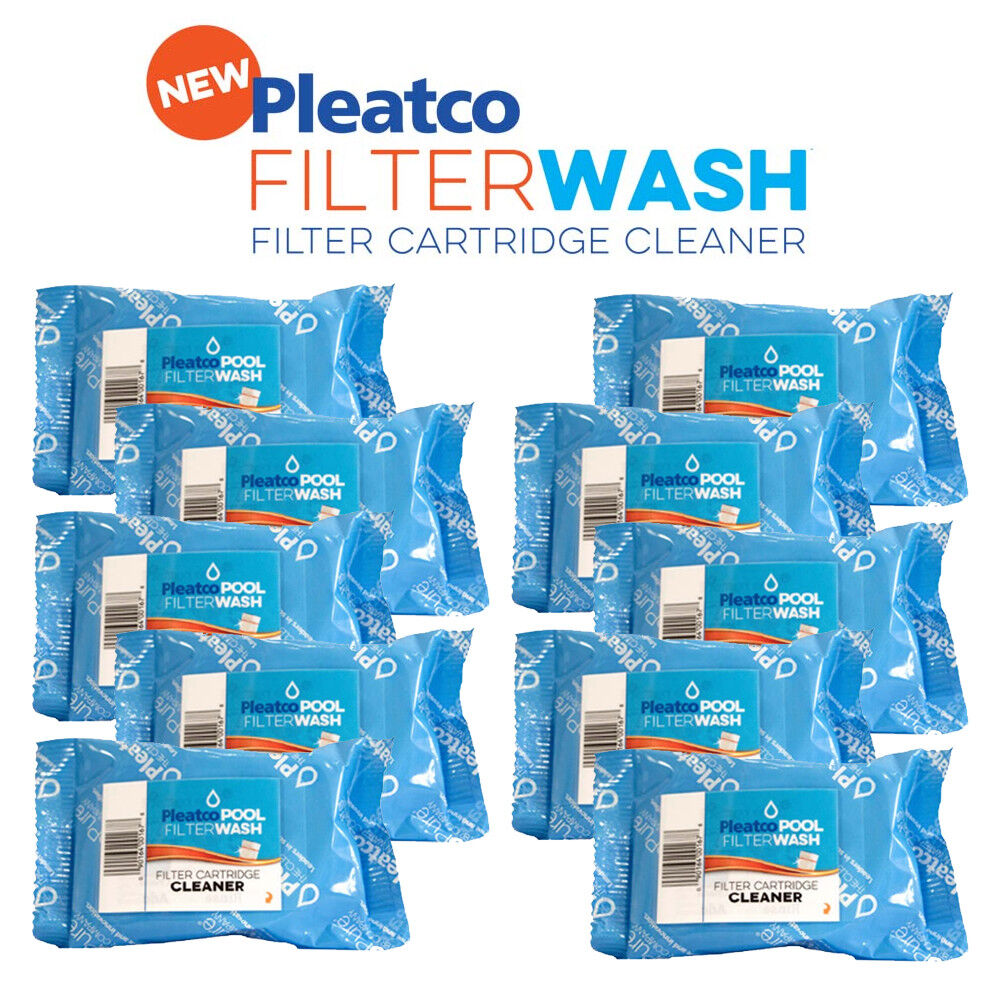 Pleatco Pool Filter Wash Ten Pack Cartridge Filter Cleaner 10 Pack