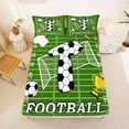thumbnail image 5 of Erosebridal Letter T Monogrammed Full Size Sheets,Ball Sport Game Football Lover Bed Sheets For Kids Boys 4-Piece, 5 of 6