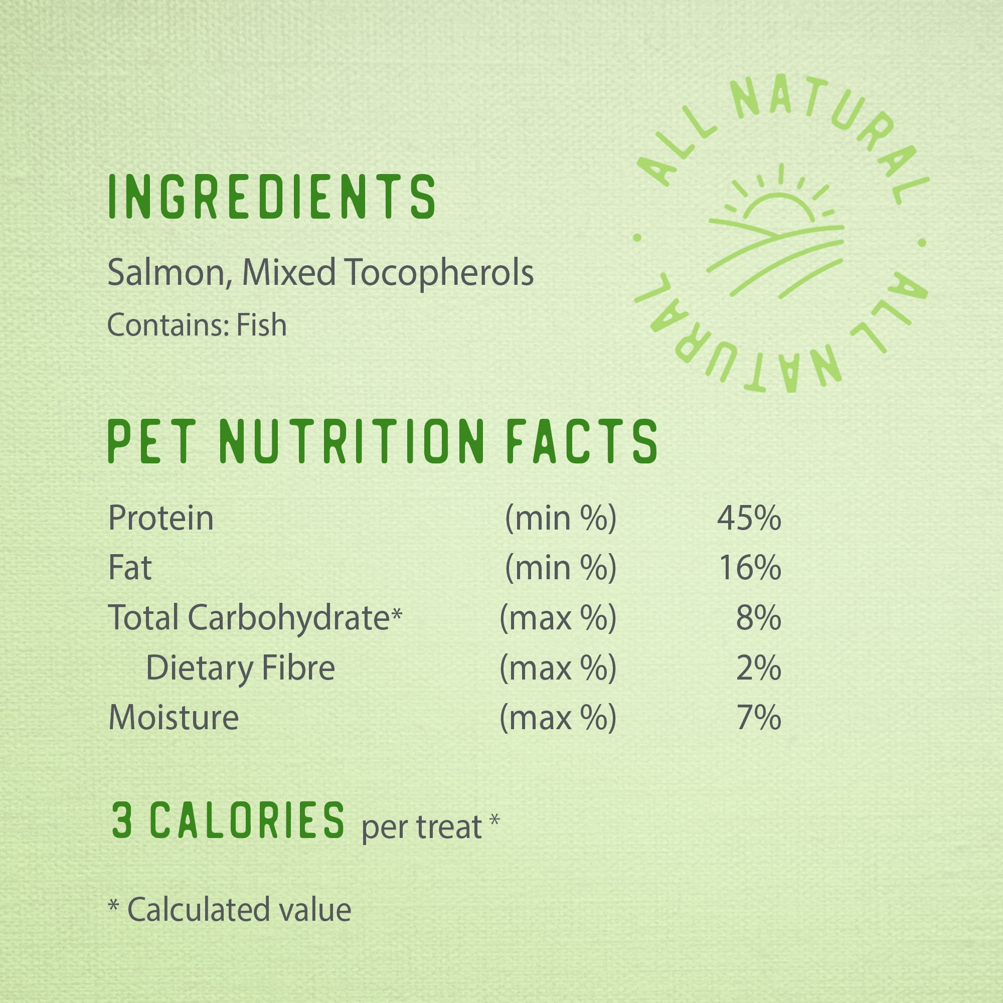 Caledon Farms Freeze Dried Salmon Bites All Natural Dog Treats 90g